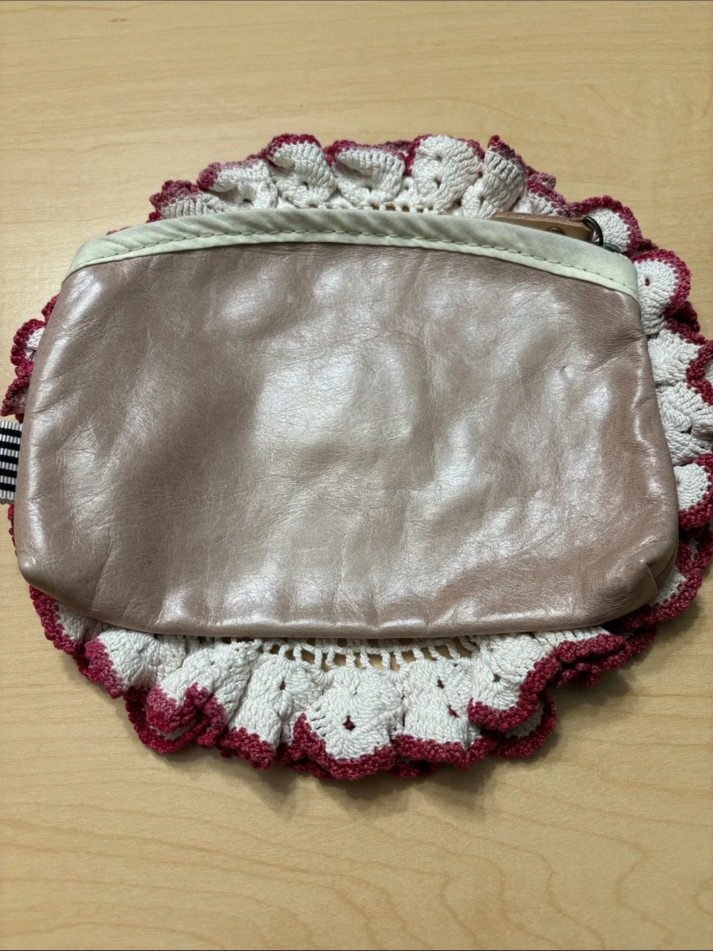Meanwhile, Back On The Farm, limited edition, pale, pink leather cosmetic case